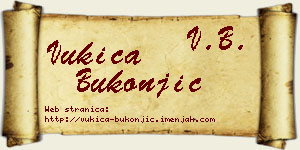 Vukica Bukonjić vizit kartica